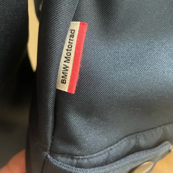 NWT BMW Motorrad Soft Shell Bomber Jacket Women’s Size L Fits Like M Navy Blue - Picture 7 of 10